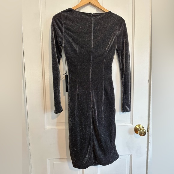 White House Black Market MIDI Party Prom Cocktail Shimmer Dress New with Tag - Picture 2 of 5